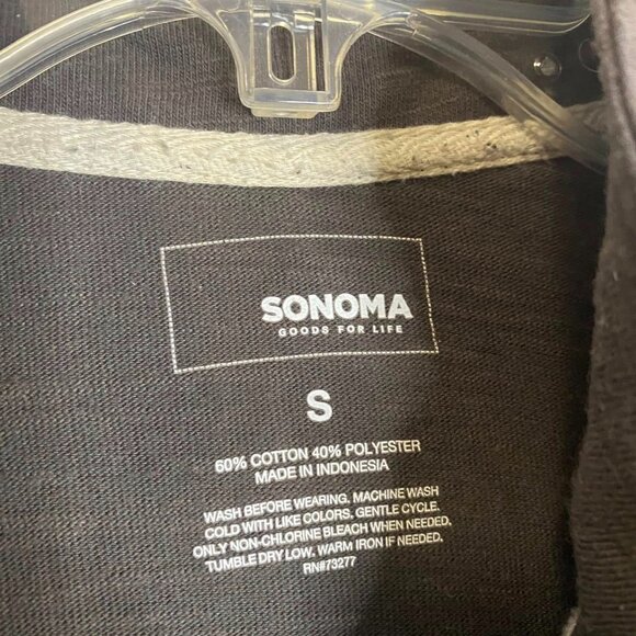 Sonoma Men's Small Collard Pull Over Long Sleeve Tee - Picture 4 of 8